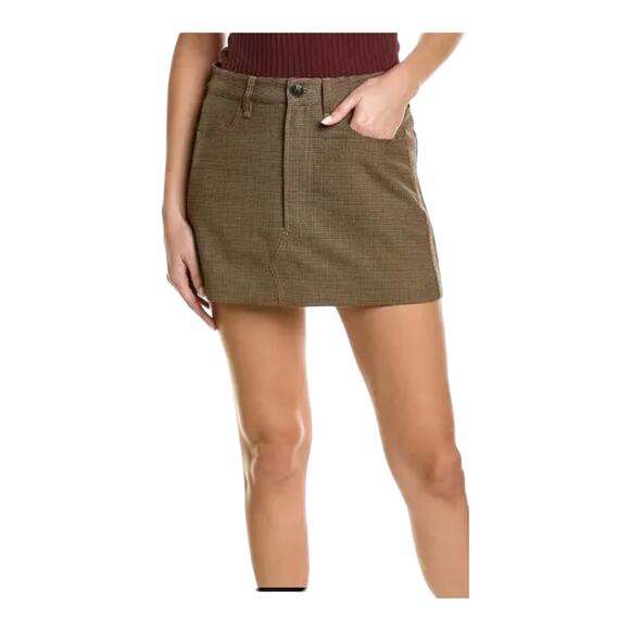 Rag & Bone Skirt Itty Bitty Plaid brown miniskirt size 10 - Picture 1 of 7